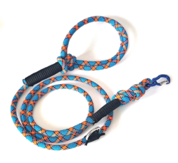 K9 JORDAN VODÍTKO EDC LEASH - BLUE/ORANGE - 2