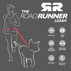 EZYDOG VODÍTKO ROAD RUNNER LEASH™ - RED