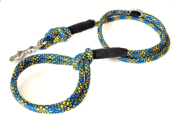 K9 JORDAN VODÍTKO EDC LEASH - BLUE/YELLOW