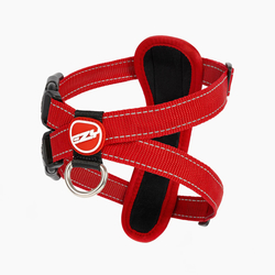 EZYDOG POSTROJ CHEST PLATE HARNESS + CAR RESTRAINT - RED