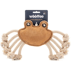 Wooffee kožená hračka Krab s povrazmi