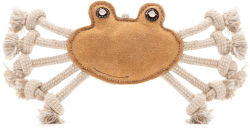 Wooffee kožená hračka Krab s povrazmi