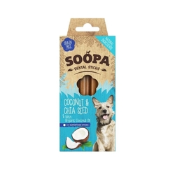 Soopa - Dentálne pamlsky pre psov kokos a chia semienka 100 g